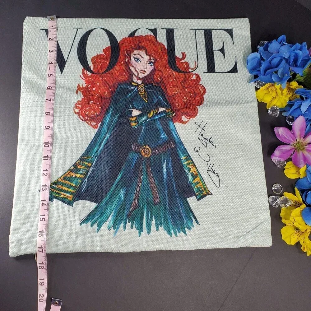 Merida Throw Pillowcase Home Decor Princess Sham Accent Pillow Cushion Cover